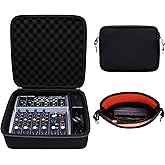 DR·AMIU Hard Case Compatible with Behringer Xenyx 802S, YAMAHA MG06X / AG06MK2 / MG06 6-Input / AG03MK2 Compact Streaming Mixer with Small Storage Bag, Travel Carrying Protective Case