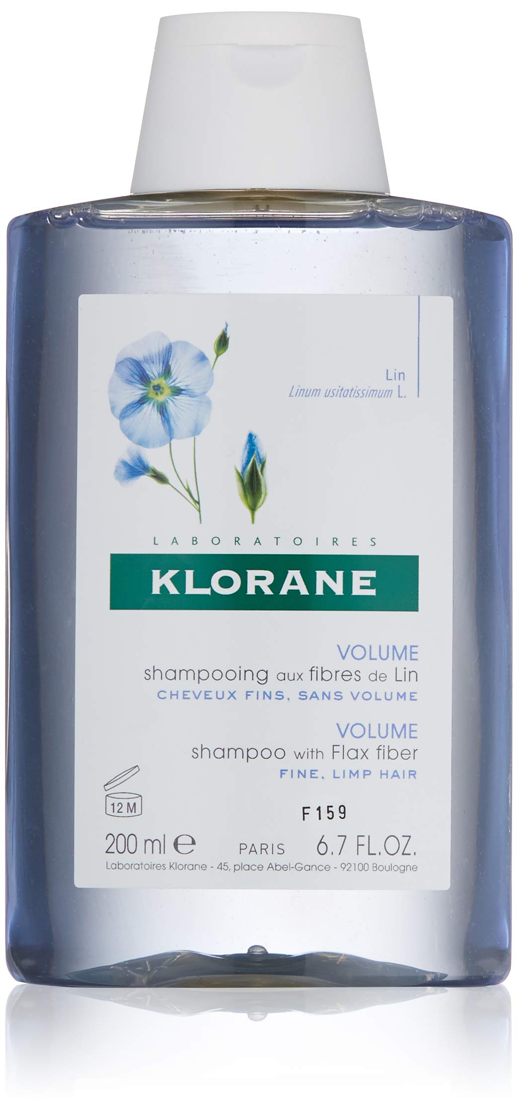 Klorane Volumizing Shampoo with Flax Fiber, Adds Lift