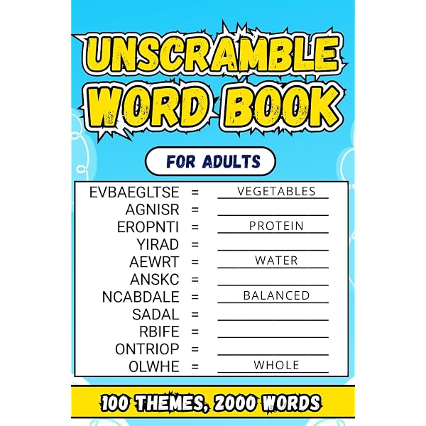 Word Scramble Puzzle Books for Adults: Large Print Word Jumbles