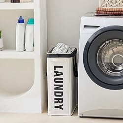 Slim Laundry Hamper with Removable Inner Bag and