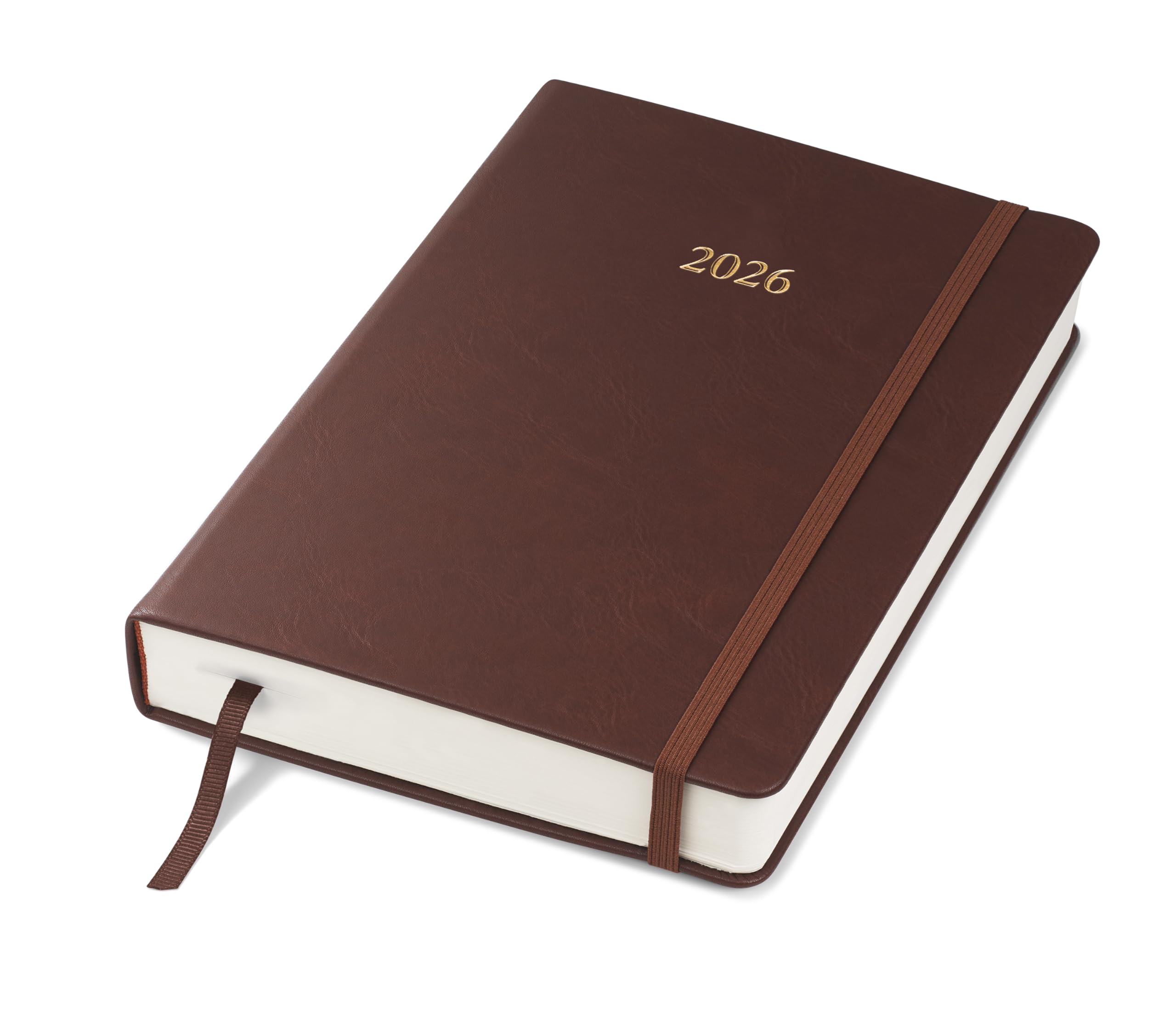 Wykeham's Executive Journal – 2026 Daily Planner and Diary – UK Public Holidays & Format – Personalisation Available (Conker, A5) — image 1