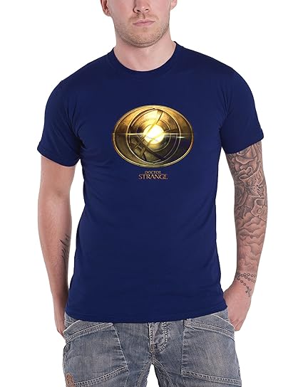 Doctor Strange T Shirt Dr Strange Amulet Nue offiziell Marvel Comics Herren Blau