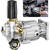 WOJET Horizontal Self-Priming Pressure Washer Pump 3/4"Shaft 3400PSI 2.5GPM | Replacement Pressure Washer Pump Rebuild Kit for Dewalt,Simpson,Craftsman,Honda,Generac,Axial Power Washer Pump with Unloader