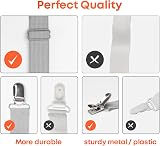 5 STARS UNITED Bed Sheet Straps Set 4 Grey Corner Holders Fitted Clips view 7