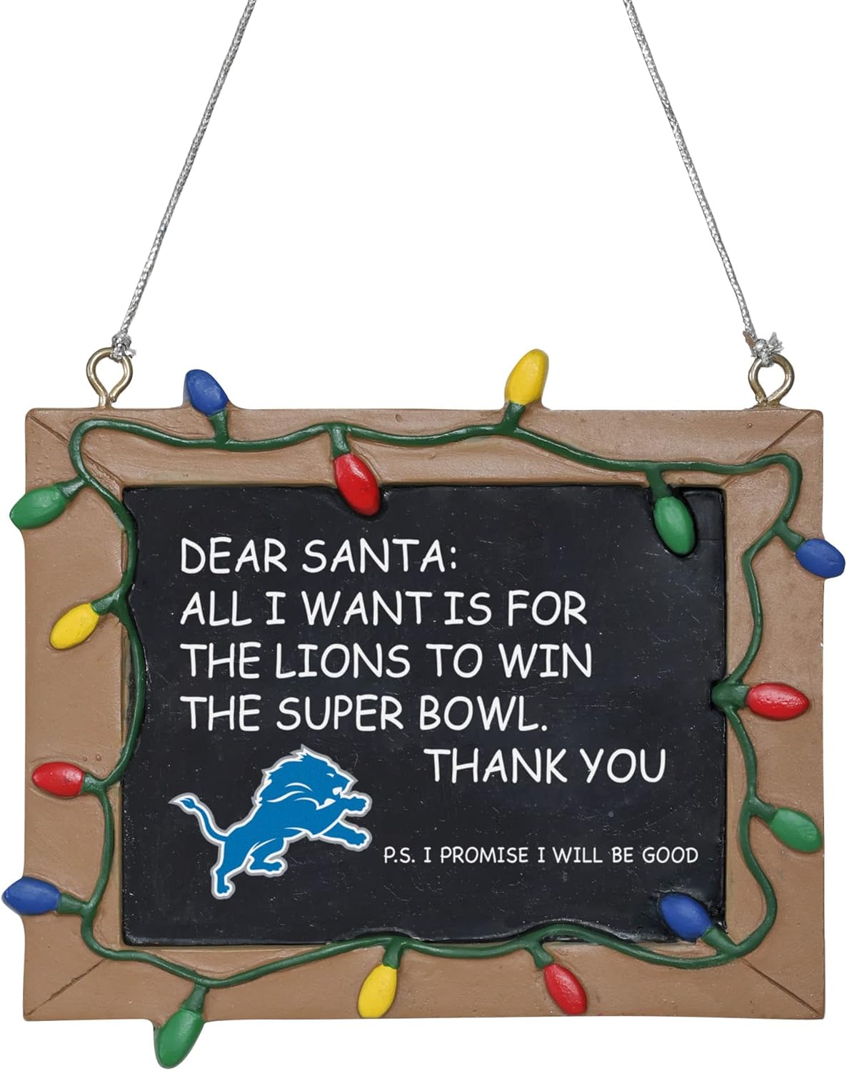 Ornaments - foco NFL Resin Holiday Christmas Chalkboard Sign Ornament