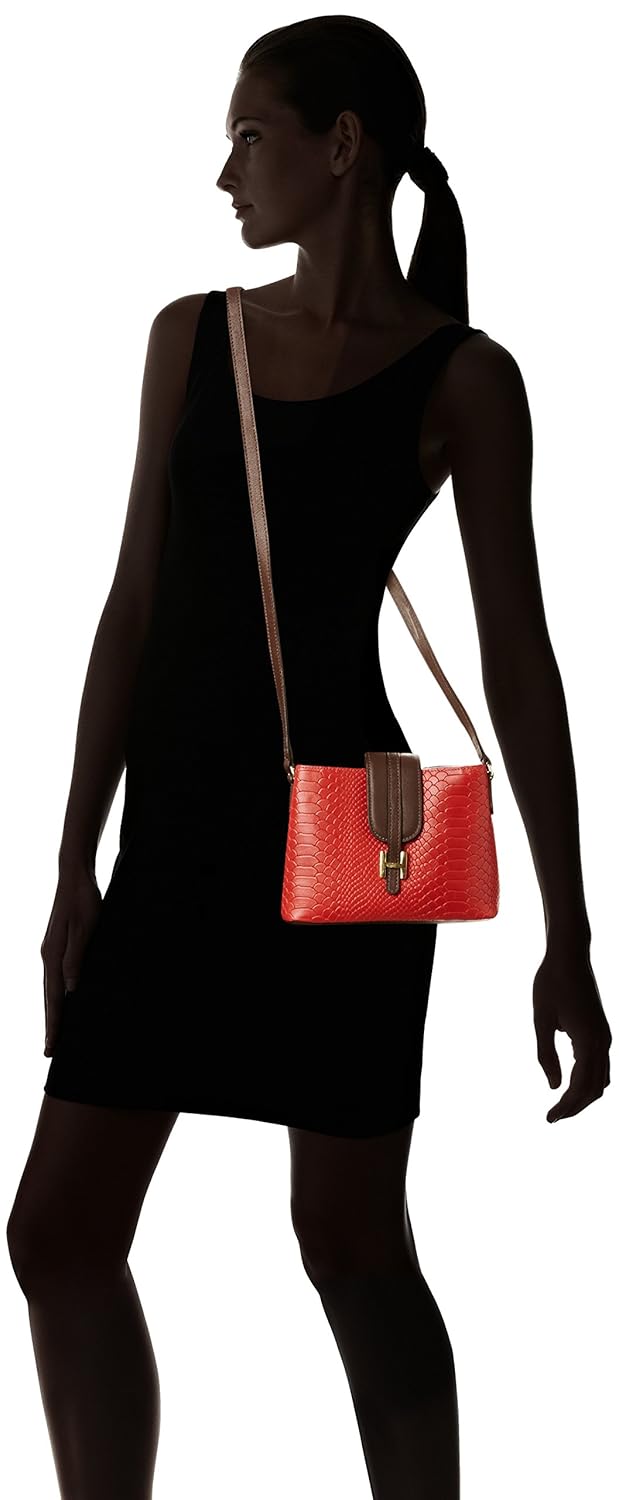 hidesign sb silvia 03 red leather sling bag