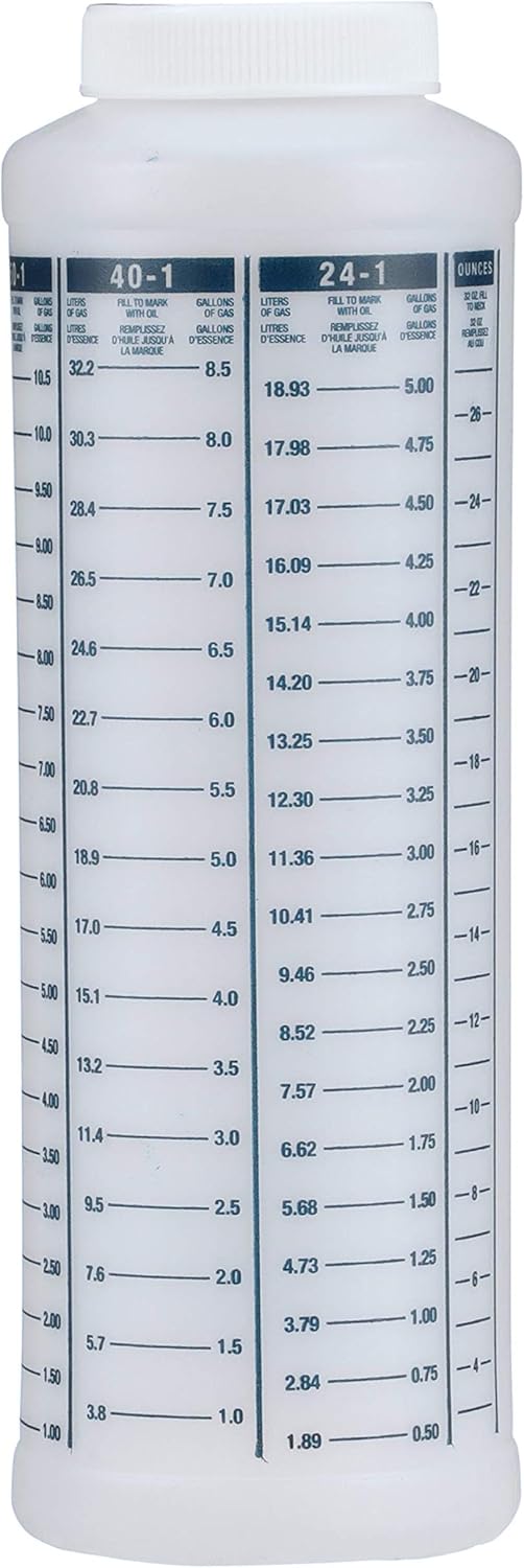 attwood 11873-1 Wide-Mouth Marine Fuel/Oil Mixing Bottle 1-Quart, One Size: Automotive