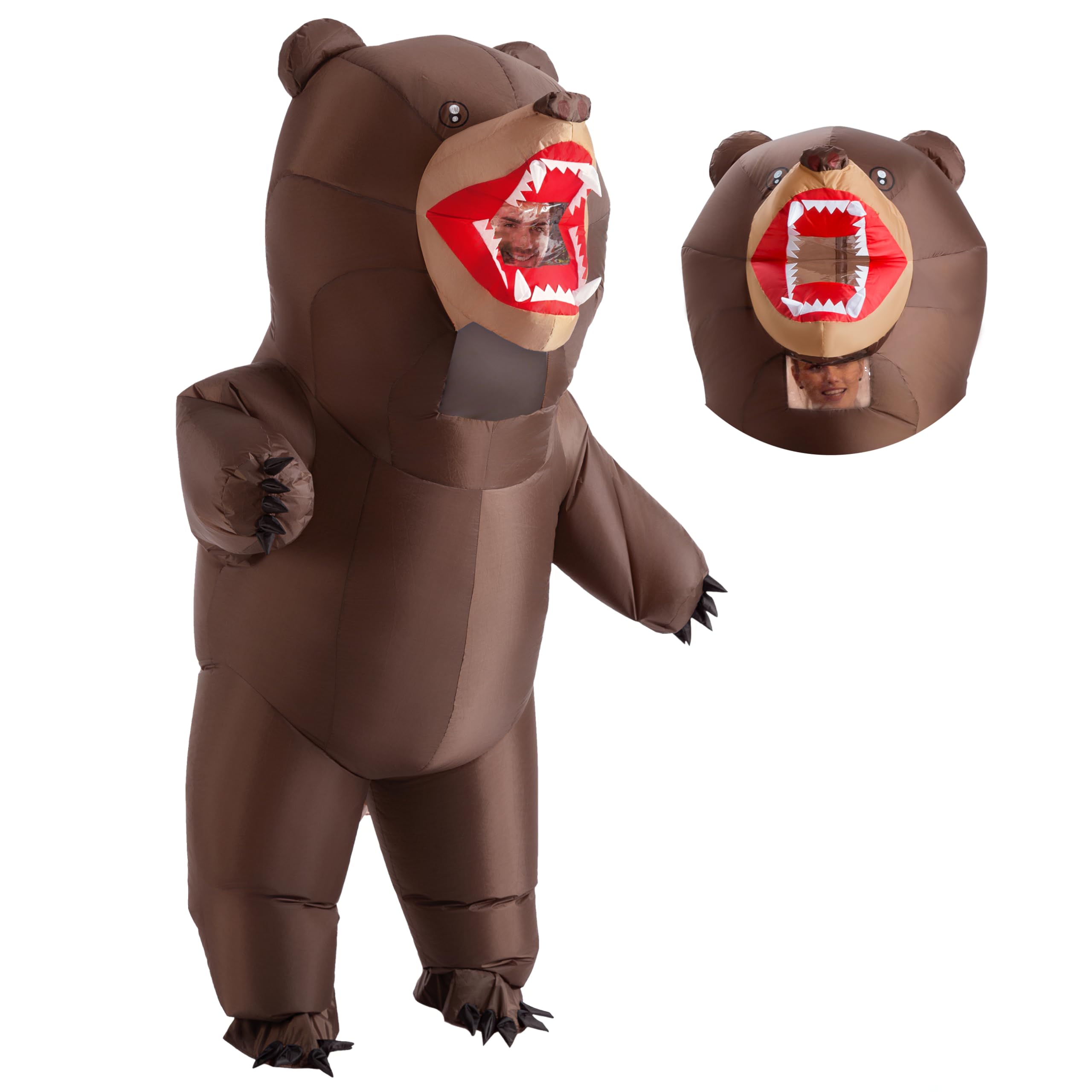Spooktacular Creations Inflatable Costume Full Body Bear Air Blow-up Deluxe Halloween Costume - Adult One Size