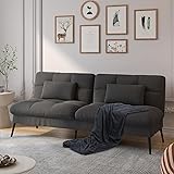 COMHOMA Convertible Sofa Bed,72″Fabric Couch with