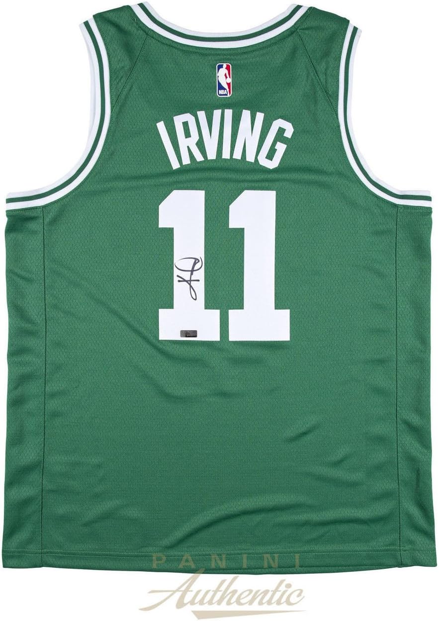 KYRIE IRVING Autographed Boston Celtics Green Nike Jersey PANINI