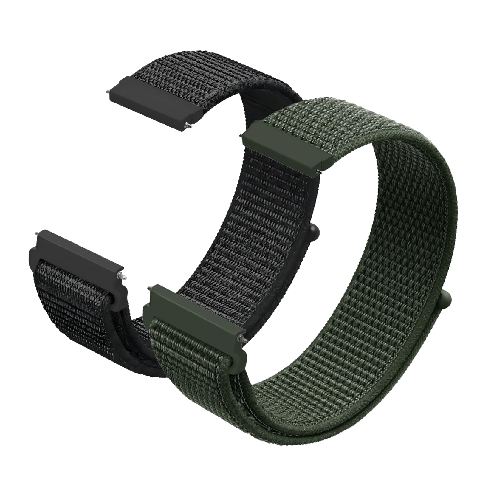 KUBFDL Nylon Watch Strap 20 mm 22 mm Bracelet Quick Release for Men Women Smartwatch Replacement Strap Adjustable Breathable Sports Fabric Watch Straps Watch Replacement Strap, 20mm
