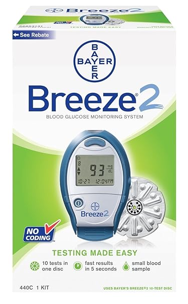 Amazon Com Bayer S Breeze 2 Blood Glucose Monitoring System Beauty