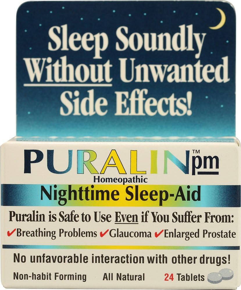 Puralin PM Homeopathic Nighttime Sleep-Aid - 24 Tablets