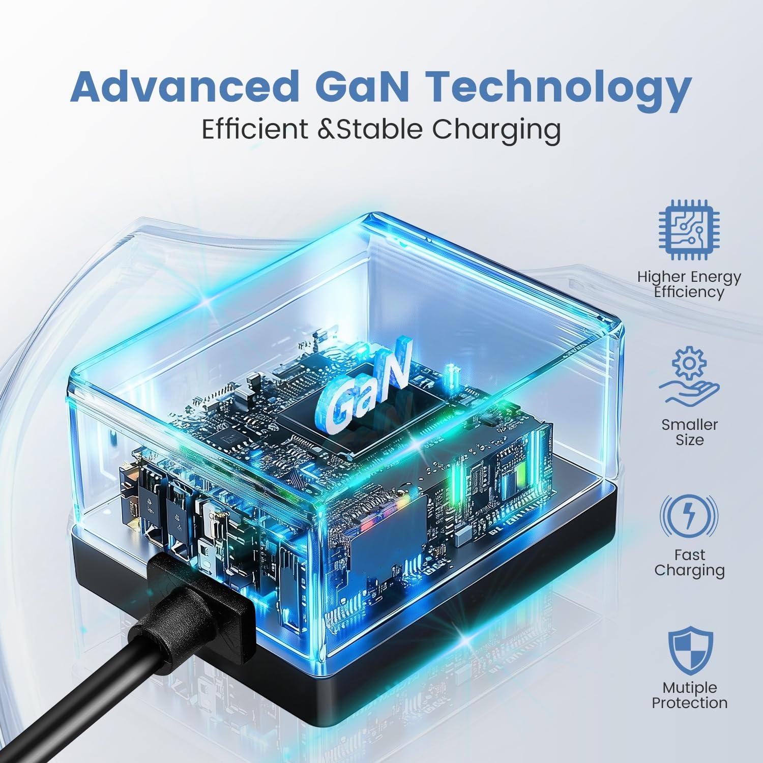 RasTech for Raspberry Pi 5 GaN PD 27W Power Supply 5.1V 5A USB-C Pi 5 Power Adapter for Raspberry Pi 5 16GB/8GB/4GB/2GB