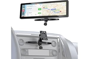 iGoevo CD Slot Mount for CarPlay Screen 360° Rotation Tool-Free Installation Sturdy and Secure Compatible with in-Car Monitor