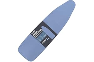 VividPaw Ironing Board Cover and Pad, Standard Size 15x54, Thick Padding, Elastic Edge, Silicone Coated, Resist Scorching, Adjustable Fastener, Heavy Duty Padded Iron Board Covers (Blue)