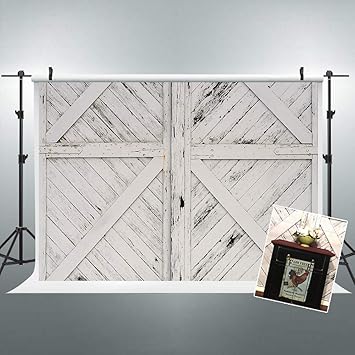 Amazon Com Riyidecor Rustic Barn Door Backdrop Vintage Wooden
