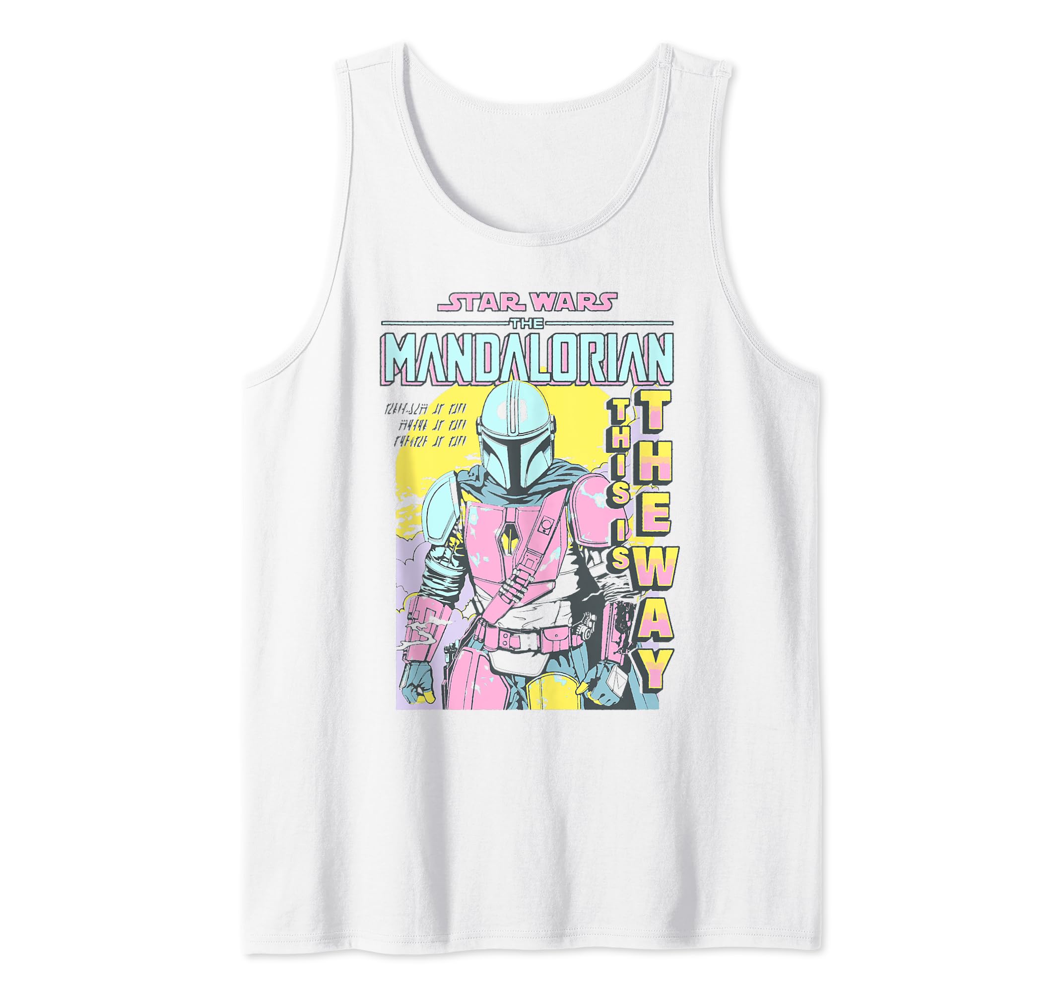 Star Wars: The Mandalorian This Is The Way Neon Comic Tank Top