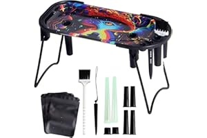 HINITOYOU Cone Loader Foldable Stand Pre Roll Machine for King Size&1 1/4 Size-Cone Loader Includes Metal Rolling Tray，Filling Device & Brush and Cone Funnel and Sealed Bag (Purple)