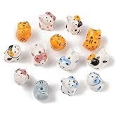 Boutigem 20Pcs Handmade Cat Porcelain Beads Ceramic Cat Beads Cute Assorted Kitten Craft Bead Lovely Pet Animal Spacer Bead for DIY Crafts Earring Bracelet Keychain Lanyard Jewelry Making