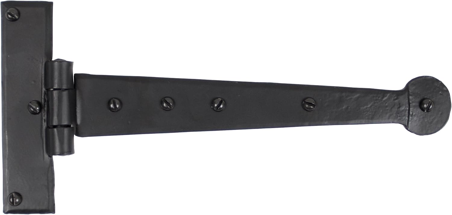 From The Anvil Black 9 Inch Penny End T Hinge (Pair), 228mm