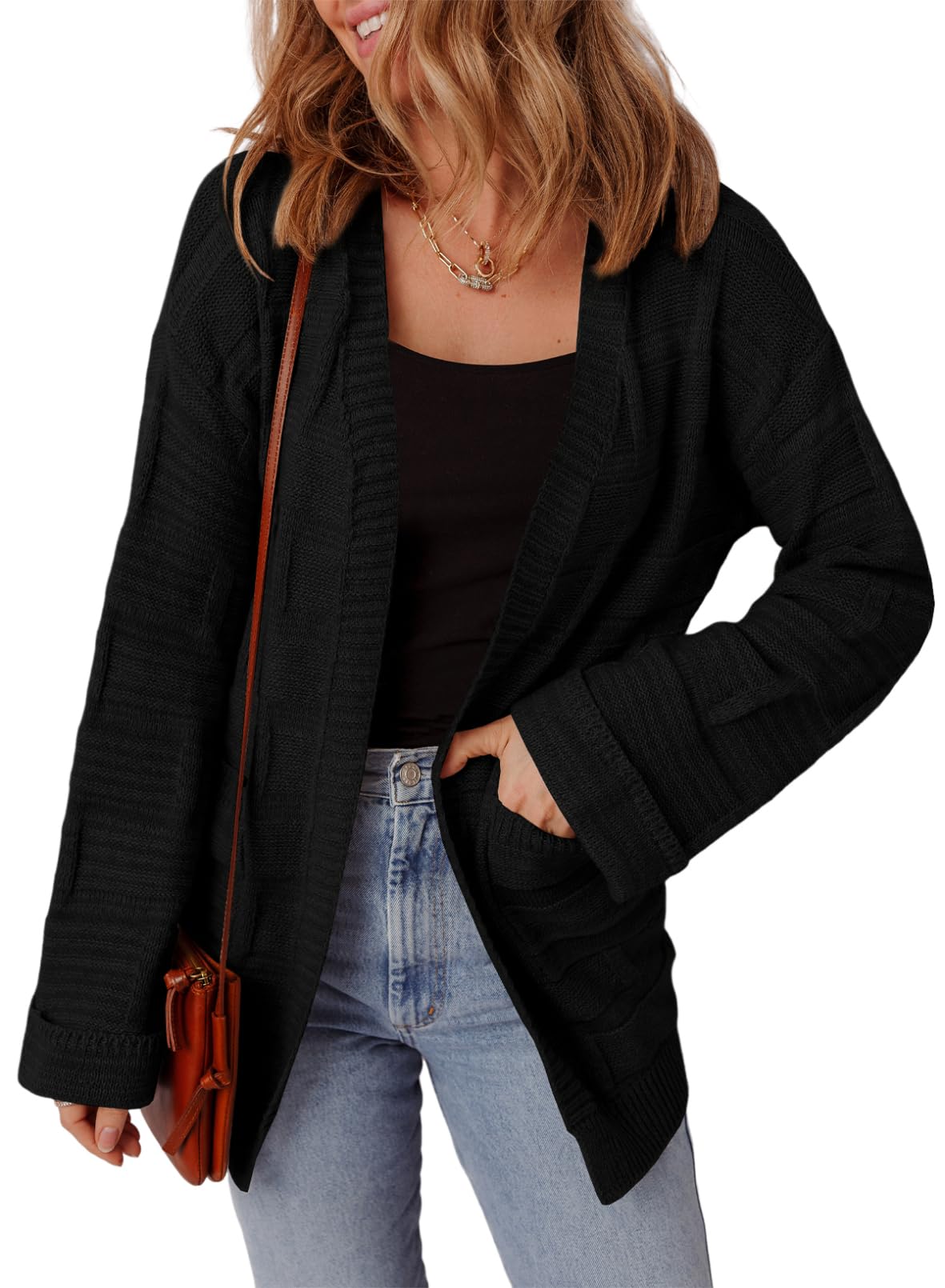 SHEWIN Cardigan Sweaters for Women Lightweight Long Sleeve Knit ...