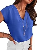 ANRABESS Women Tops Cap Sleeve Textured Dressy