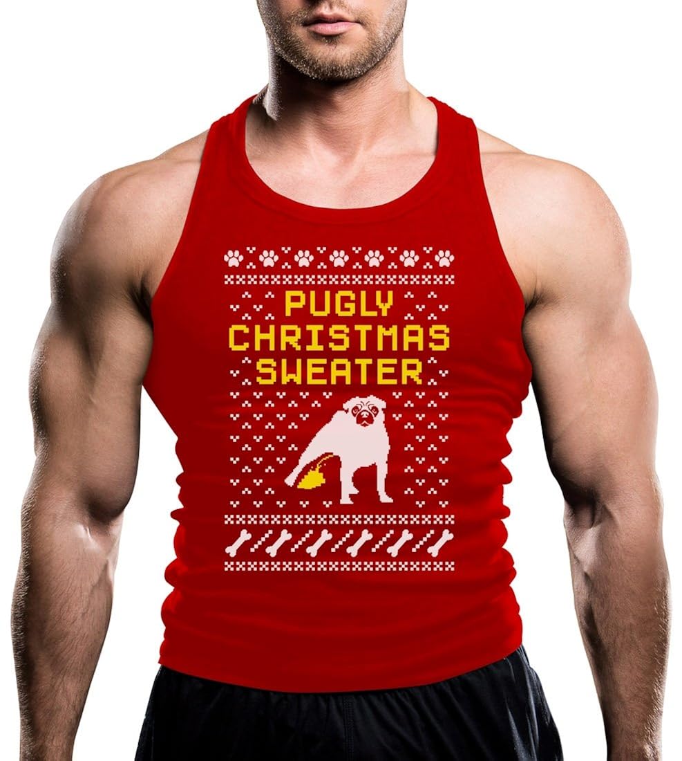 Pug Ugly Christmas Sweater Singlet 