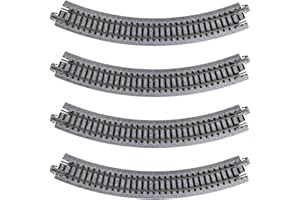 Kato USA Model Train Products Unitrack, 216mm (8 9/16") Radius 45-Degree Curve Track (4-Piece)
