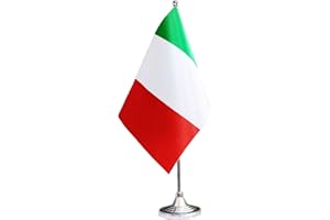 TIBIJOY Small Mini Italy Desk Flag, Italian Office Flag,Desk Flag,for Home Garden Office Decoration,Festival Events Celebration,Home Decoration,Office Decoration