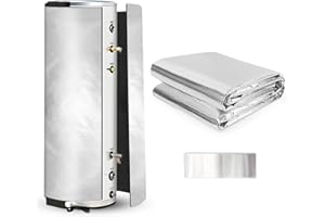 YIBOBO Upgraded Water Heater Insulation Blanket 76"x48",Pre-Oxidized Fiber Technology for Energy Saving, Soft Tight Fit Easy to Cut & Install, Includes 16FT Foil Tape, Fits 40 50 60 Gallon Tanks(76"x48")