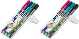 Staedtler 318 WP4 Lumocolor Permanent Pen Fine 0.6mm Assorted 8 Pack