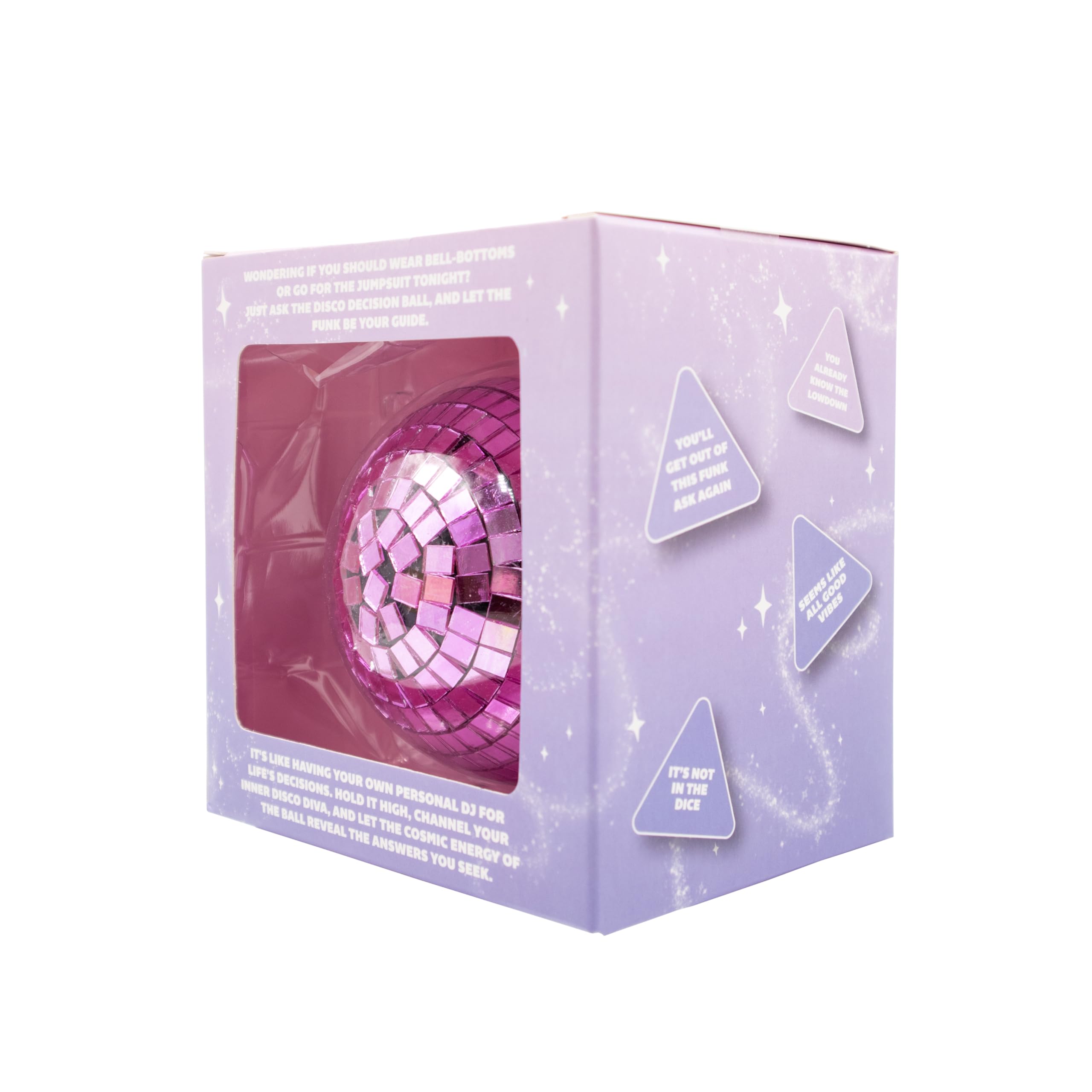 NPW Disco Decision Ball Fortune Teller Ball - Ask Questions & Get Groovy Answers, Mysterious Magic Ball Novelty Party Gifts | White Elephant Gifts