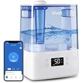 Levoit Classic300S Ultrasonic Smart Top Fill Humidifier, Large 6L Tank, 60H | APP &amp; Voice Control, Essential Oil Diffuser, Humidity Setting with Sensor, Quiet Sleep Mode, Night Light