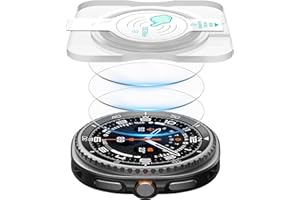 Landhoo 3 Pack for Samsung Galaxy Watch 8 Classic 46mm Screen Protector with Auto-Alignment Installation Kit Accessories, Anti Scratch, Bubble Free HD Tempered Glass Protective Film