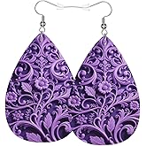 Teardrop Earrings For Women, Dangle Earrings Jewelry For Women, Lightweight Faux Leather Earrings Gifts