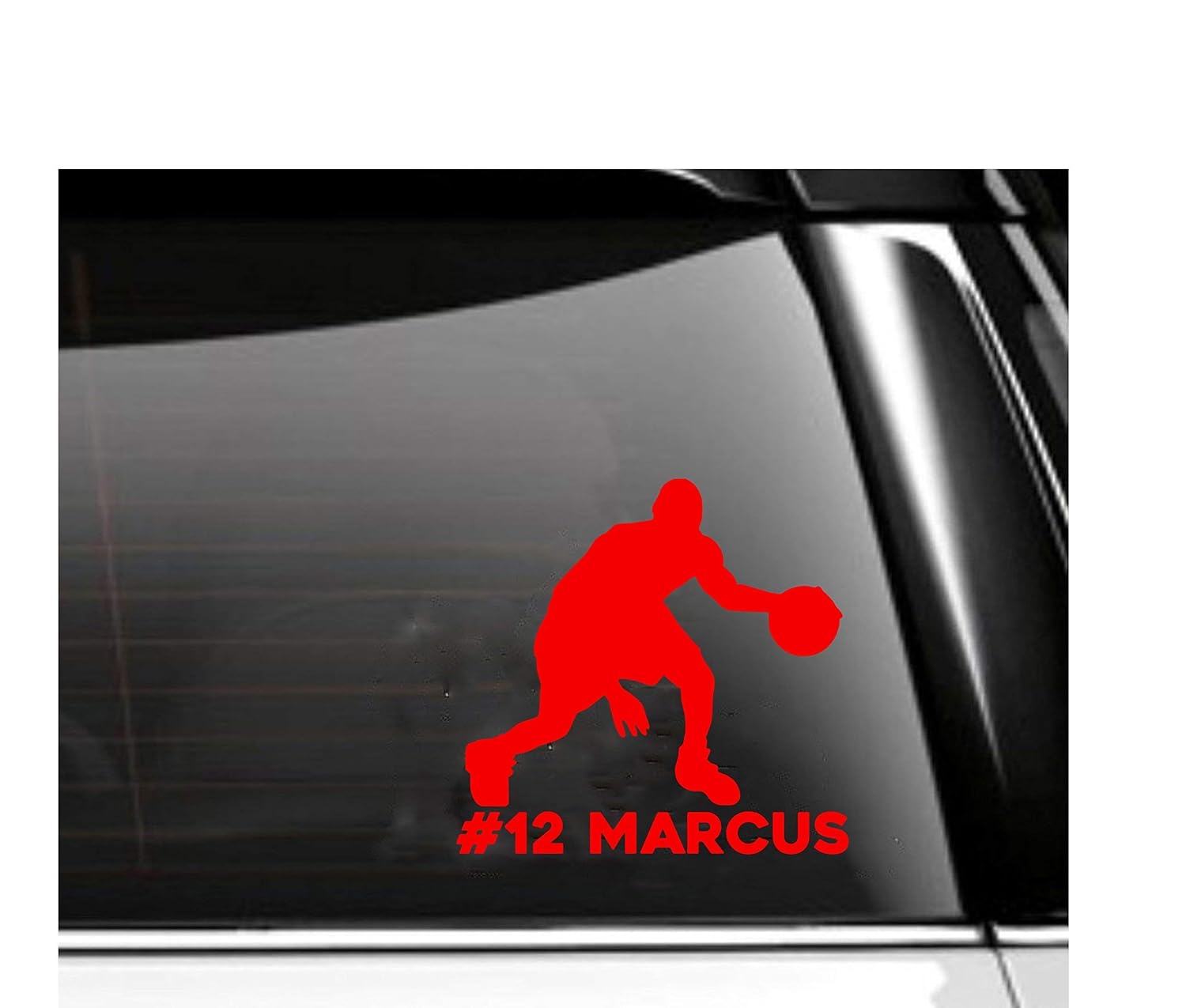 Personalized Basketball Car Decal Basketball Dribble Handmade