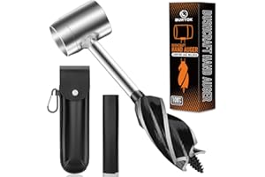 BURTOK Bushcraft Gear for Survival, Bushscraft Hand Auger, Survival Tools,Bushcraft Auger,Scotch Eye Wood Auger Drill Bit for Camping and Bushcraft (Black)