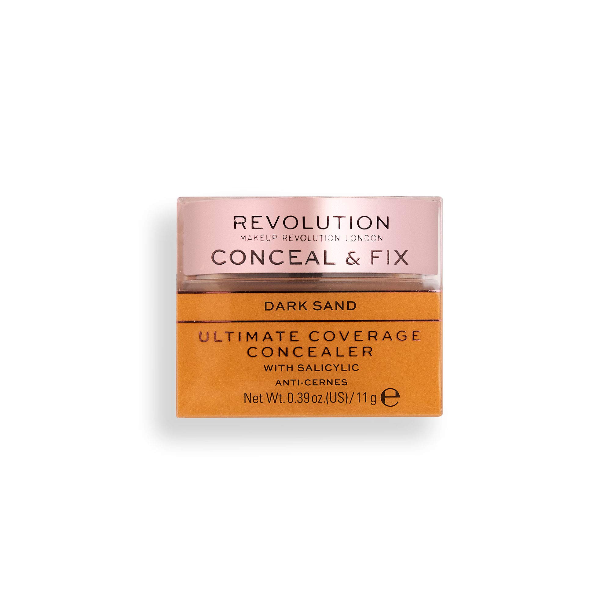 Makeup Revolution Conceal and Fix Ultimate Coverage Concealer, Dark Sand