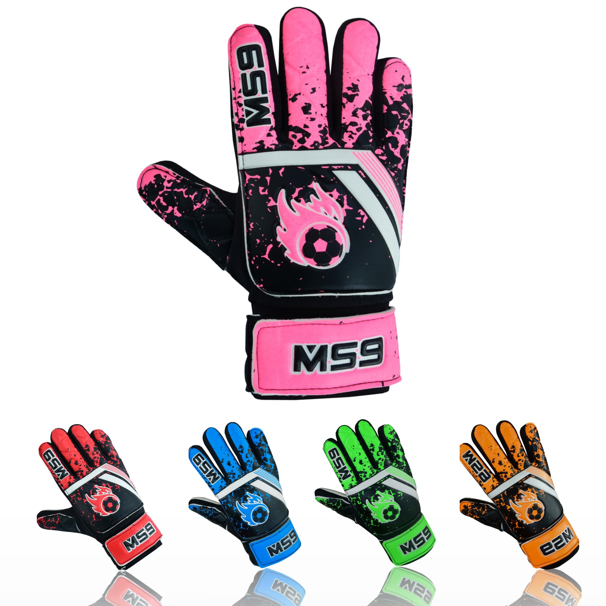 MS9 Kids Boys Children's Junior Football Goalkeeper Sports Soccer Goalie Gloves