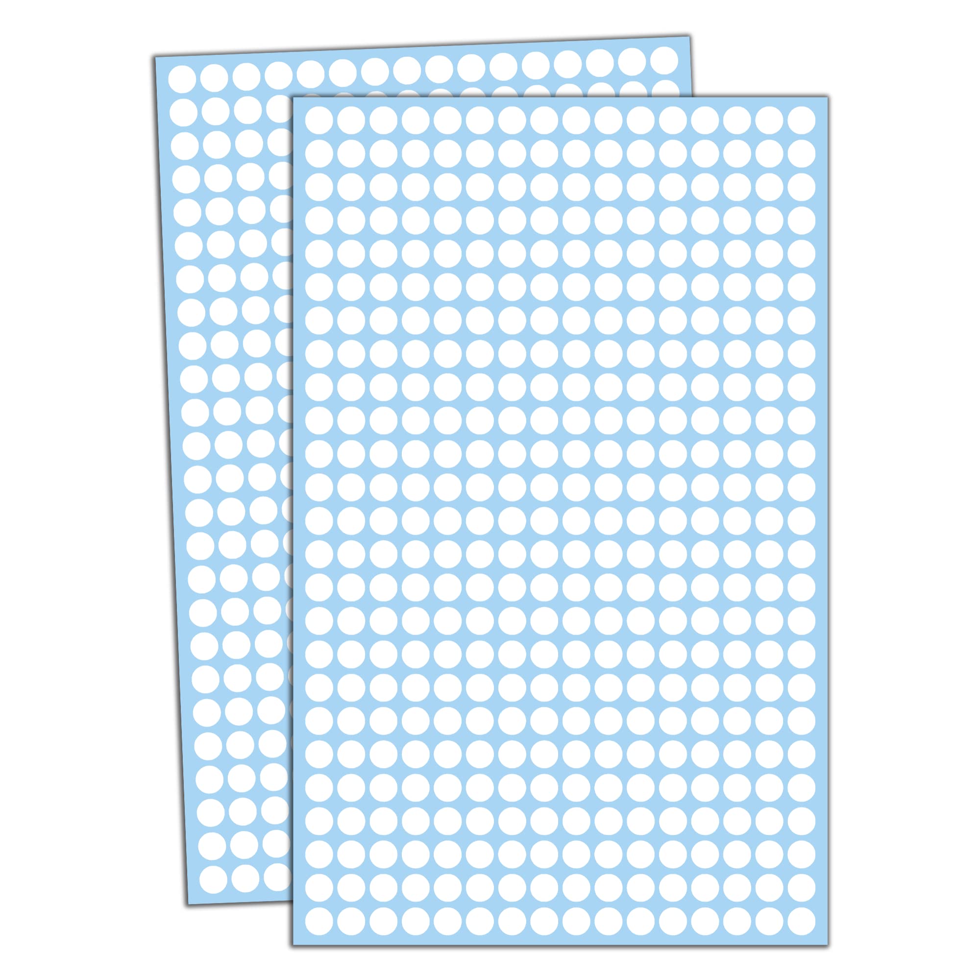 16000 Pack - 8mm Coloured Dot Stickers Sticky Labels - White