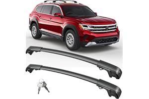 FengYu 300lb Lockable Roof Rack Cross Bars Compatible with Volkswagen VW Tiguan 2018-2026 (Not for Limited) & Taos 2022-2026, Heavy Duty Aluminum Roof Rails Crossbars Cargo Bars Canoe Rooftop Black