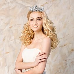 Silver Crown for Women Crystal Princess Tiaras