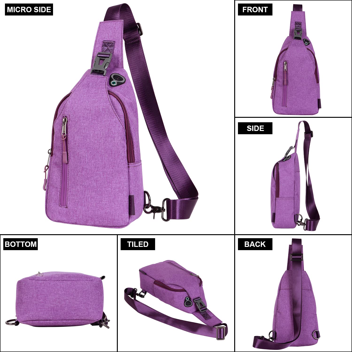 Sling Crossbody Bags Trendy Travel Anti Theft Safe Purse Bags for Women Men Waterproof