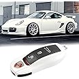 Jaronx Compatible with Porsche Key Fob Cover, Key Cover Compatible with Porsche Cayenne Panamera Macan Cayman 911 (Pearl White)