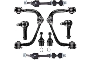 SCITOO 8pcs 2WD Front Suspension Kit Upper Control Arms Lower Ball Joints Sway Bar Links Outer Tie Rods Fit 2005 2006 2007 2008 For Ford For F-150 2006-2008 For Lincoln Mark LT RWD
