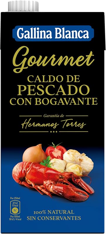 Caldo Gourmet de Pescado con Bogavante, 100% Natural, 1L