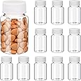 Ciieeo 10PCS Clear Pill Bottles Empty Plastic Bottle with Caps Medicine Bottles Container for Trave Liquid Pill Storage 80ml