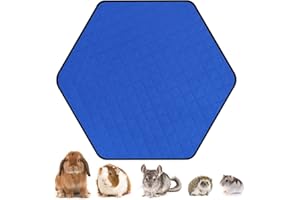 TiereCare Guinea Pig Playpen Cage Liner Mat Washable Absorbent for Dog Cat Small Animal Hamster Pee Pad Leakproof Liner for Rabbit Bunny Rat Hexagon Shape