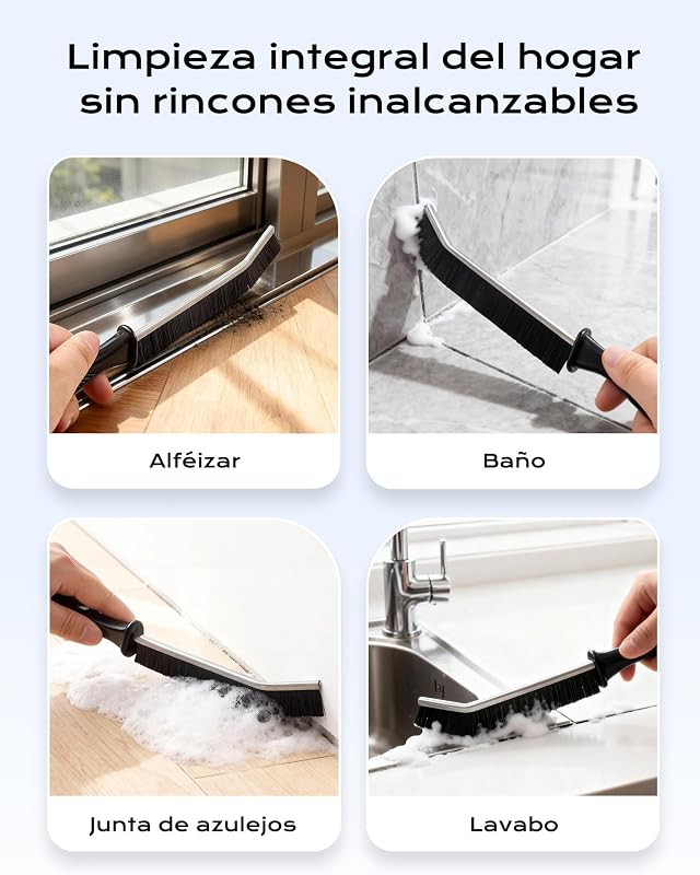 10 escovas para limpeza doméstica, escova para limpeza de duche, ideais para casa de banho, cozinha, sanita, lava-loiça, duche, chão, janelas e drenos — foto 4 de 6